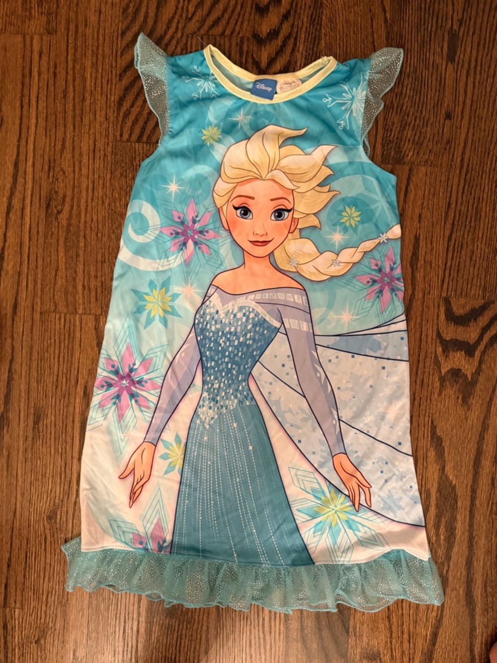 New Disney Frozen Elsa Girls Nightgown 7/8